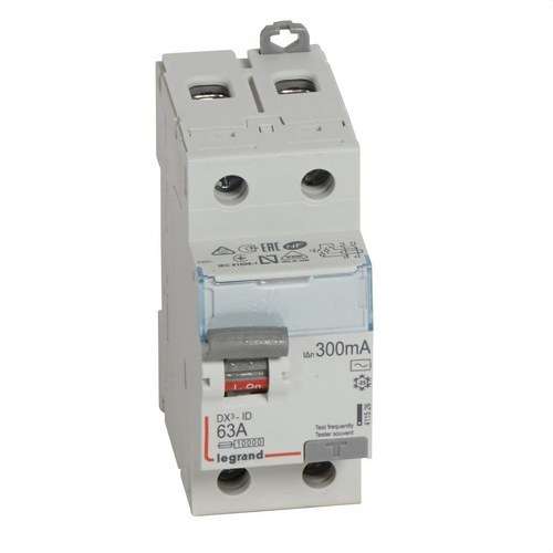 DX3 differentiale 2P 63A 300mA Klasse AC med reference 411526 fra mærket LEGRAND