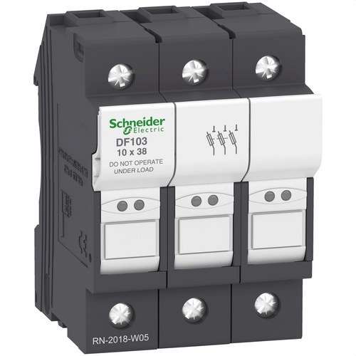 Sikringsholder 3P 32A 10X38MM med reference DF103 fra mærket SCHNEIDER ELECTRIC