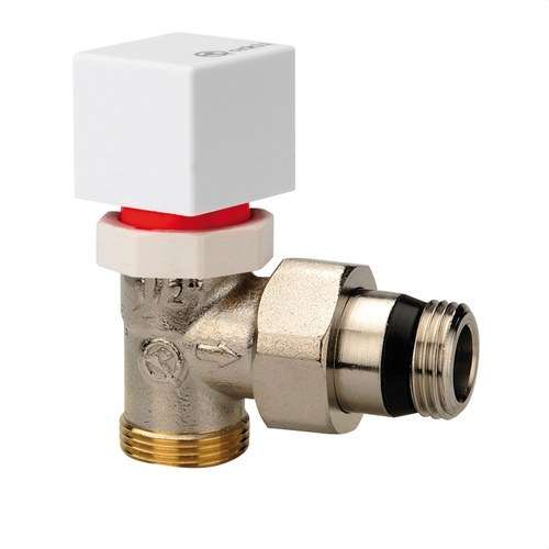 Termostatisk vinkelhanventil til dobbelt rør 3/8" med reference 67190 fra mærket ORKLI