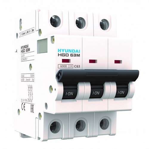 Magnetotermisk Afbryder STD 2P 16A Kurve C 6kA med reference HGD63-M2P016C fra mærket HYUNDAI