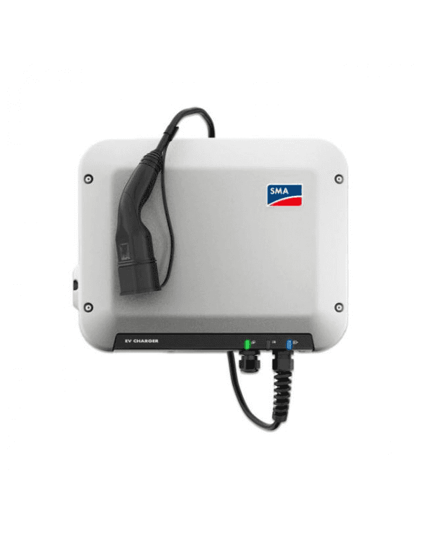 Trefaset 22 kW elbiloplader SMA EV CHARGER 22 Kabel 5 meter Type 2 med reference EVC22-3AC-10 fra mærket SMA SOLAR