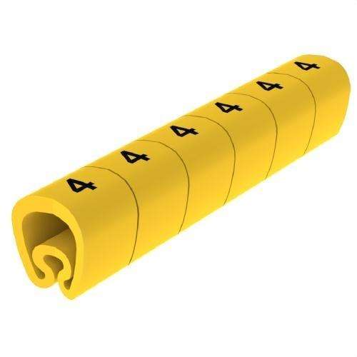 Forudskårne gule markører Ø18 PVC belagte med reference 1813-4 fra mærket UNEX