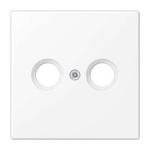 Plade til 2 TV-stik mat hvid LS med reference LS990TVWWM fra mærket JUNG
