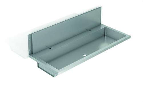 Kollektiv håndvask i rustfrit stål 304 med bagkant 1200mm med reference GW08 41 04 01 fra mærket GENWEC