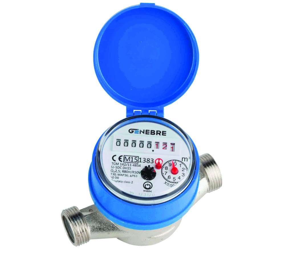 Enkeltstråle koldtvandsmåler 3/4x3/4" DN15 med reference 6110C 05 fra mærket GENEBRE