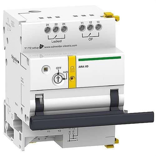 Enpoletskontakt enkeltfaset Acti 9 ARA IID 2P med reference A9C70342 fra mærket SCHNEIDER ELECTRIC