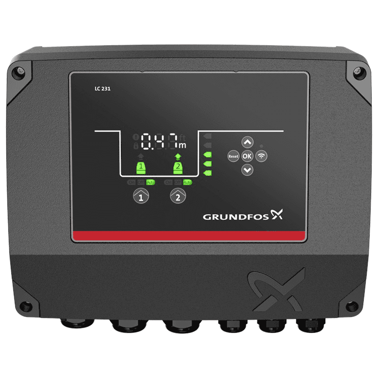 Grundfos pumpekontroller LC 231 2X 1-9 DOL 3X460 PI CE med reference 99369650 fra mærket GRUNDFOS