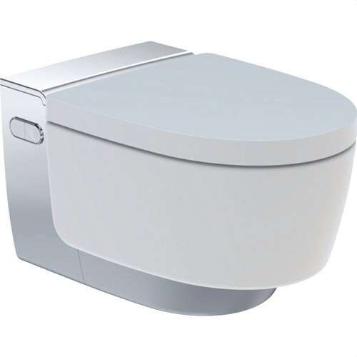 Ophængt bidettoilet Geberit AquaClean Mera Comfort hvid og krom med reference 146.212.21.1 fra mærket GEBERIT