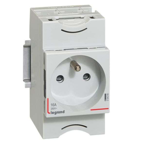Stikkontakt - 10/16A - 250V~ - 2P+J udvendig - med børnesikring med reference 004280 fra mærket LEGRAND