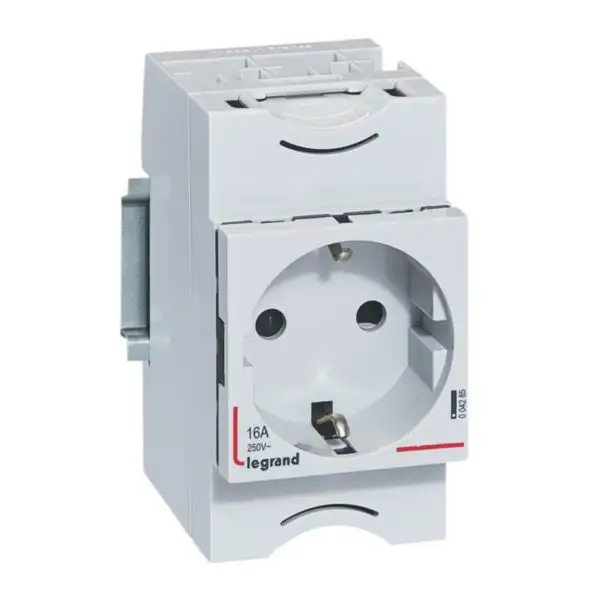 Stikkontakt - 10/16A - 250V~ - 2P+T - med børnesikring med reference 004285 fra mærket LEGRAND