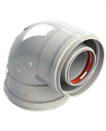 Albuest til skorsten diameter 60/100mm 90º hun-hun hvid aluminium med reference 610-90HHP1 fra mærket FIG