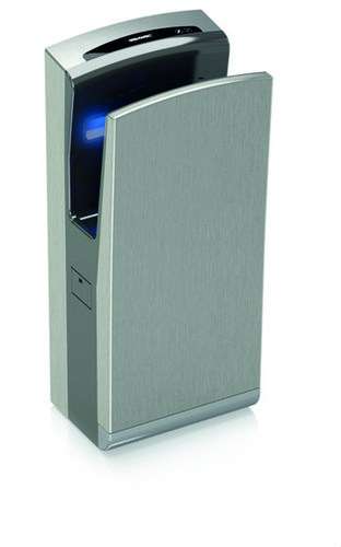 Automatisk håndtørrer Bladeflow 2 rustfrit stål satin (med børster) med reference GW01 18 04 01 fra mærket GENWEC