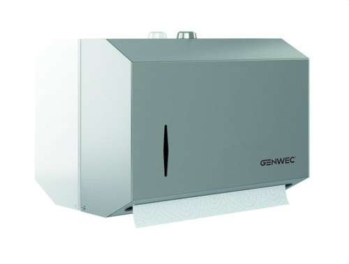 Lille papirhåndklædedispenser i rustfrit stål 304 satin med reference GW03 04 04 01 fra mærket GENWEC