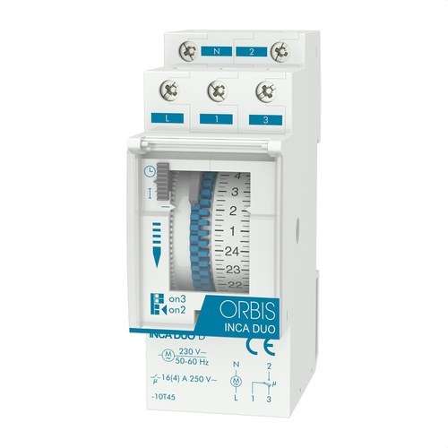 Analog tidtæller INCA DUO D 230V med reference OB330132 fra mærket ORBIS
