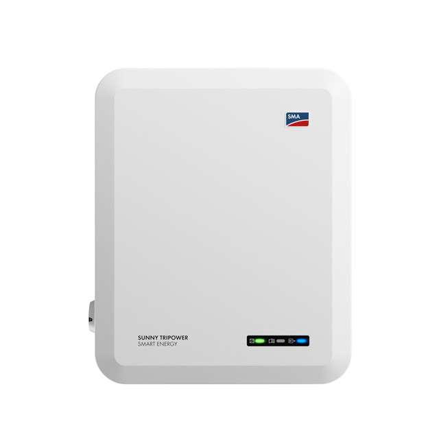 10 kW trefaset hybrid solcelleinverter SMA Sunny Tripower 10.0 med reference 124613-00.01 fra mærket SMA SOLAR