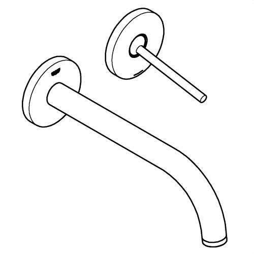 Væghængt håndvaskarmatur med joystick, Atrio monogreb supersteel med reference 29406DC0 fra mærket GROHE