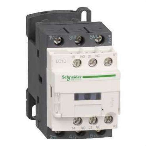 Kontaktor 12A 1 NO/1 NC 48V 50-60HZ med reference LC1D12E7 fra mærket SCHNEIDER ELECTRIC