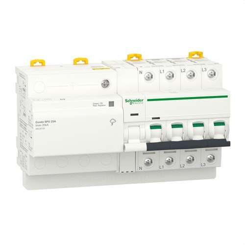 Transient og permanent overspændingsafleder IGA Acti9 Combi SPU 3P+N 25A med reference A9L20725 fra mærket SCHNEIDER ELECTRIC