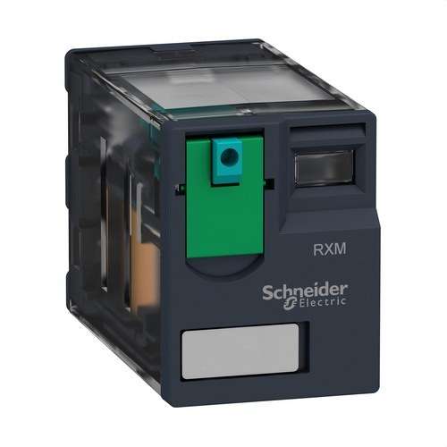 Miniature stikbart relæ Zelio Relay 6A 4PDT 24 V DC med reference RXM4AB1BD fra mærket SCHNEIDER ELECTRIC