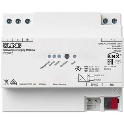 Jung KNX strømforsyning 1.280 mA med reference 21280REG fra mærket JUNG