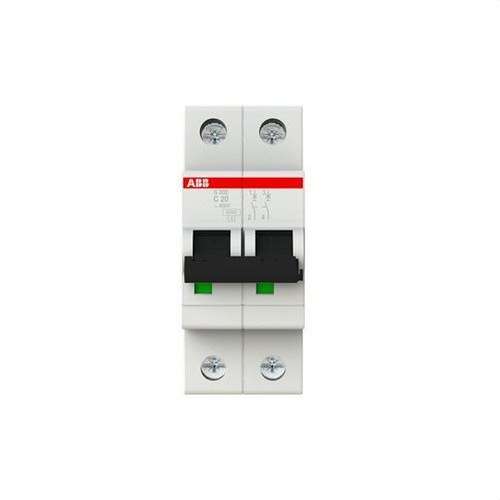Magnetotermisk S202-C20 2P 40A Kurve C med reference 2CDS252001R0204 fra mærket ABB