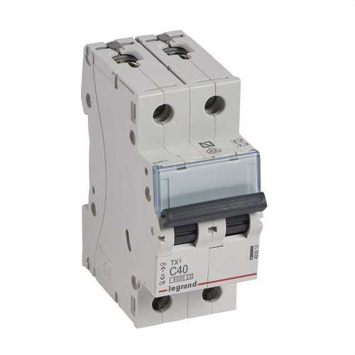 Magnetotermisk TX3 2P 40A Kurve C 6kA med reference 403610 fra mærket LEGRAND