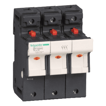 Sikringsholder Tesys DF 3P 50A 690VAC 14x51mm med reference DF143VC fra mærket SCHNEIDER ELECTRIC