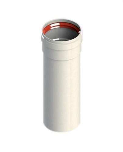 Skorstenrør diameter 80mm 1000mm han-hun hvid aluminium med reference 8-1000MHP1 fra mærket FIG