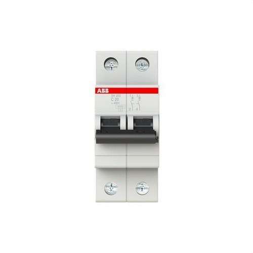 Magnetotermisk afbryder SH202-C20 2P 20A Kurve C Kurve C 6kA med reference 2CDS212001R0204 fra mærket ABB