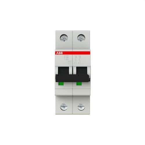 Magnetotermisk S202-C50 2P 50A Kurve C 10kA med reference 2CDS252001R0504 fra mærket ABB