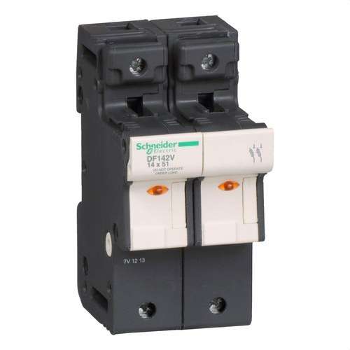 Sikringsholder 2P 50A 14X51MM med reference DF142V fra mærket SCHNEIDER ELECTRIC