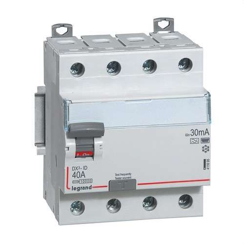 Diferential DX3 4P 40A 30mA Klasse HPI med reference 411695 fra mærket LEGRAND