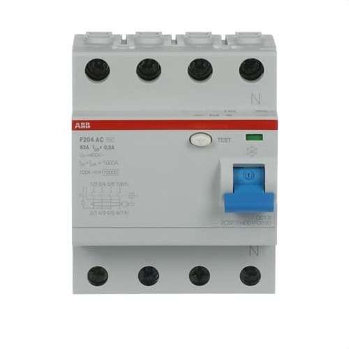Differentiel 4P 63A Klasse AC 300mA med reference 2CSF204001R3630 fra mærket ABB