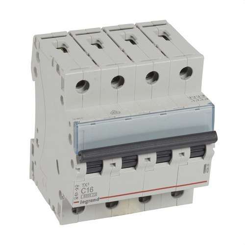 Magnetotermisk TX3 4P 16A Kurve C Kurve C 6kA med reference 403626 fra mærket LEGRAND
