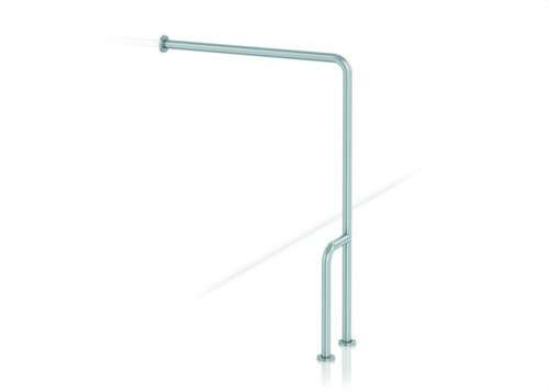 Støttestang væg-gulv 90º inox satin venstre med reference GW11 12 04 01 fra mærket GENWEC