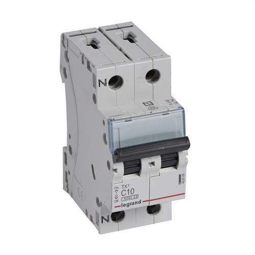 Magnetotermisk TX3 P+N 10A Kurve C Kurve C 6kA med reference 403585 fra mærket LEGRAND
