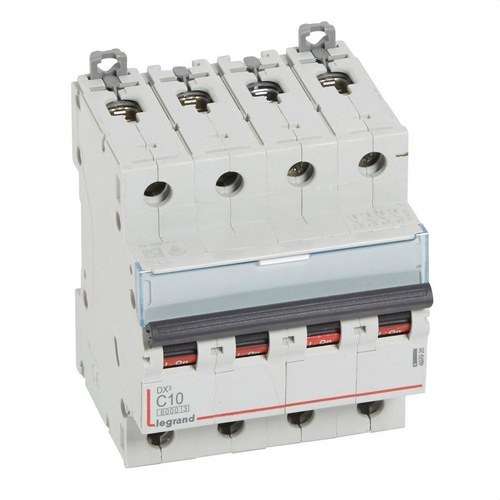 Magnetotermisk DX3 4P 10A Kurve C 6/10kA med reference 407926 fra mærket LEGRAND