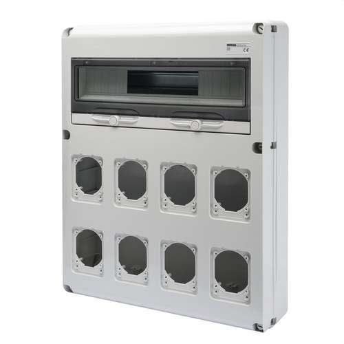 Q-DIN20 Tavle 8 BASES 16/32A IP65 med reference GW68013N fra mærket GEWISS