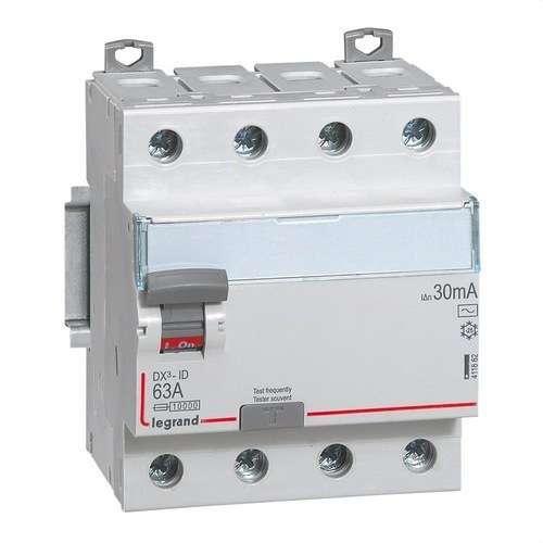 Differential DX3 4P 63A 30mA Klasse AC med reference 411662 fra mærket LEGRAND