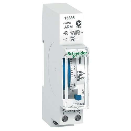 Analog daglig timerkontakt Acti9 IH 1 modul CRM 1 kanal 16A med reference 15336 fra mærket SCHNEIDER ELECTRIC