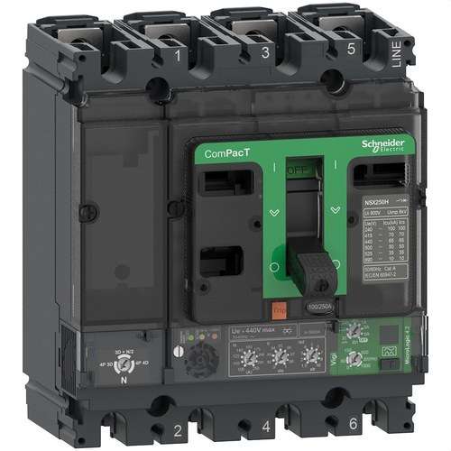 ComPacT NSX160N automatsikring 50kA AC 4P4R 100A Micrologic 4.2 med reference C16N44V100 fra mærket SCHNEIDER ELECTRIC