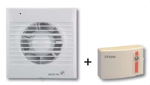 Kit badeværelse udsugningsventilator Decor-100C 12V+CT-12/14 med reference 5210306600 fra mærket SOLER & PALAU
