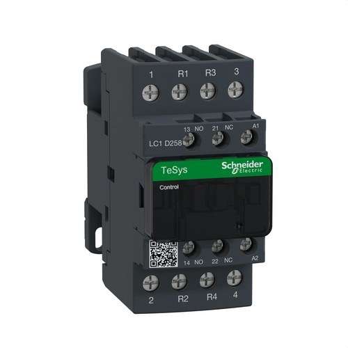 Kontaktor 40A 1 NO/1 NC 48V 50-60HZ 2P med reference LC1D258E7 fra mærket SCHNEIDER ELECTRIC