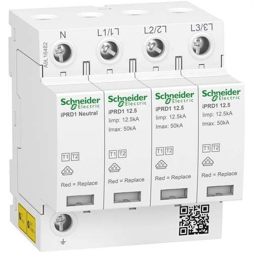 Transientsbeskyttelse type 1+2 Acti9 iPRD1 3P+N 12;5r 350V med reference A9L16482 fra mærket SCHNEIDER ELECTRIC