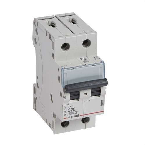 Magnetotermisk TX3 2P 20A Kurve C Kurve C 6kA med reference 403607 fra mærket LEGRAND