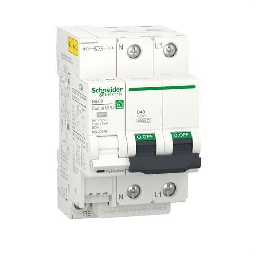 Overspændingsbeskytter for transiente og permanente overspændinger IGA Resi9 Combi 1P+N 40 A med reference R9L20640 fra mærket SCHNEIDER ELECTRIC