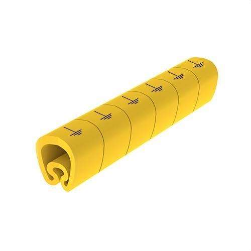 Forudskårne gule markører Ø18 PVC plastbelagte med reference 1813-tierr fra mærket UNEX