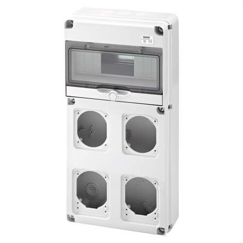 Q-DIN10 Tavle 4 STIK 16/32A IP65 med reference GW68003N fra mærket GEWISS