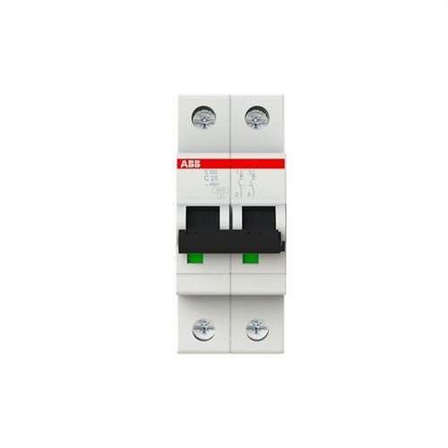 Magnetotermisk S202-C25 2P 25A Kurve C 10kA med reference 2CDS252001R0254 fra mærket ABB