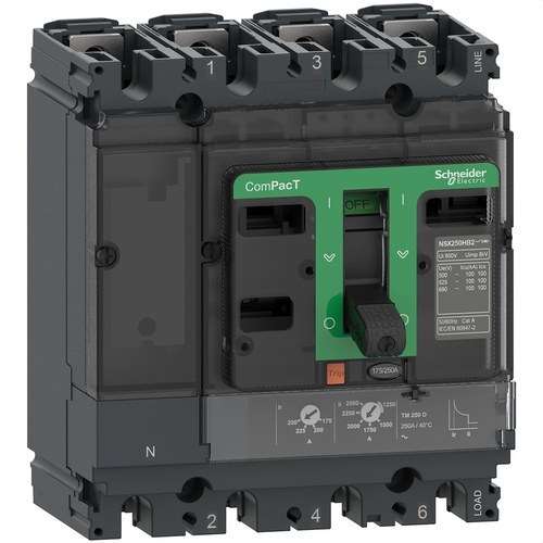 Automatisk afbryder ComPacT NSX250N 50kA AC 4P4R 160A TMD med reference C25N4TM160 fra mærket SCHNEIDER ELECTRIC